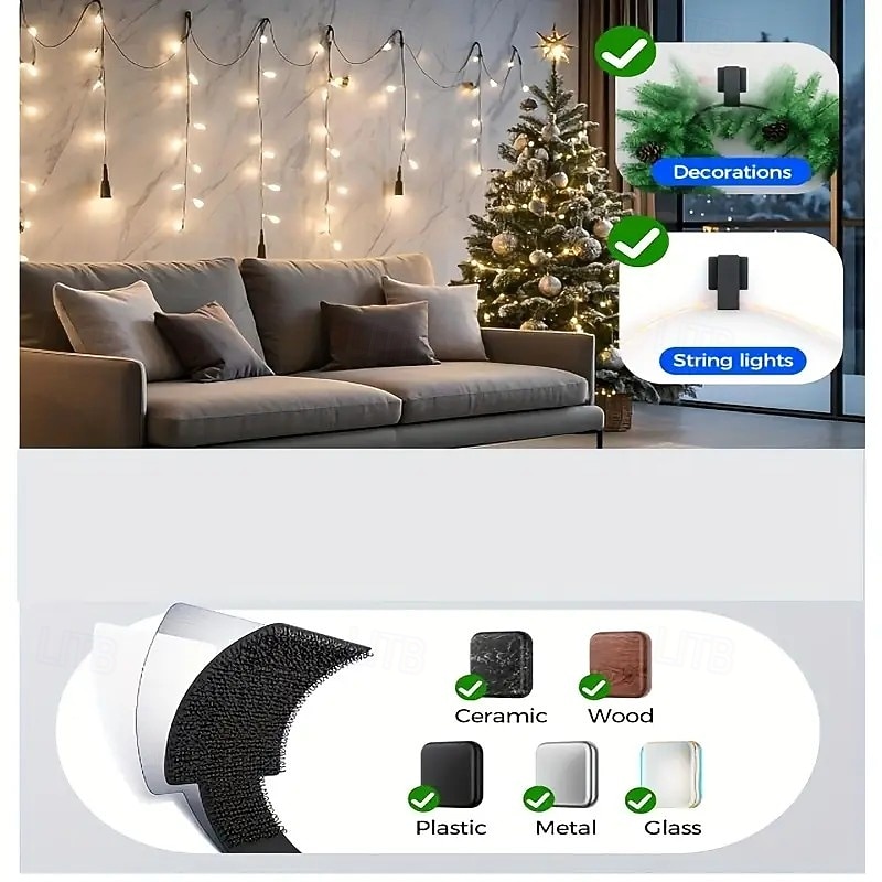 50 fascette autoadesive in velcro per impieghi gravosi – nere, grigie &scrivania bianca multiuso &cinghie per la gestione dei cavi da ufficio, organizer in nylon del 2025 a $11.49 –P9