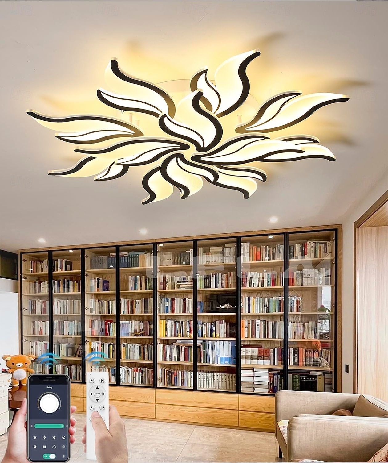 3-luz 5-luz 60/68/78/90/100 cm Regulável Design de Cluster Luzes de Tecto Metal Acrílico Multi Camadas Estilo Artístico Estilo Moderno Acabamentos Pintados Preto LED Moderno 110-120V 220-240V de 2026 por $292.19 –P4