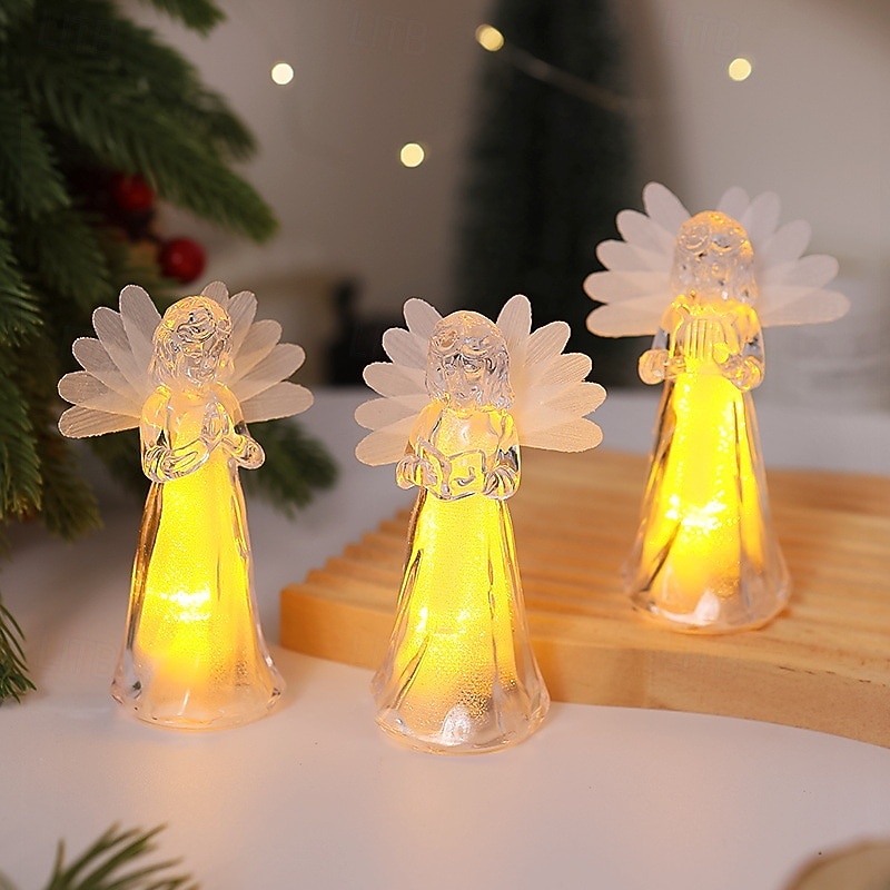 1 Stück 11,5 x 4,3 cm LED-Lichtstreifen für Weihnachten und Halloween, elektronisches Engel-Ornamentlicht aus Acryl-Imitationskristall, Nachtlicht für Schlafzimmer und Esszimmer im Innen- und 2025 - $4.49 –P8