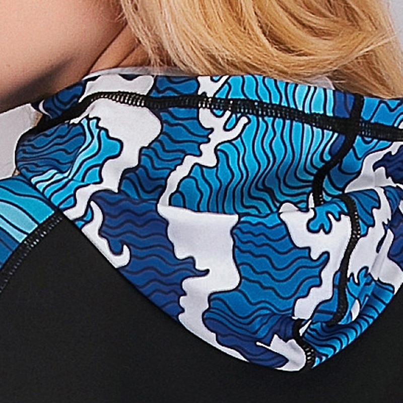 Mujer Camiseta Protección Solar Surf Traje de baño de cuerpo entero Traje de buceo Retazos Cremallera delantera Con Capucha UPF50+ Secado rápido Alta elasticidad Manga Larga Bañadores Surf Buceo 2026 - $50.99 –P12