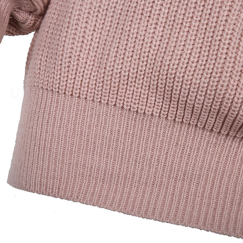 Dames Mini-jurk Trui-jurk Modieus Modern Lantaarn mouw Dagelijks Uitgaan Weekend Normale pasvorm Effen Lange mouw Schouderafhangend Zwart Wit Blozend Roze blauw Lente Herfst 2025 - €26.72 –P24