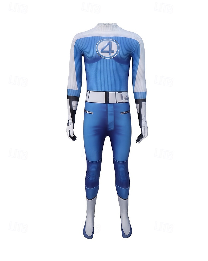 Tuta Intera Dei Fantastici Quattro Per Adulti E Bambini, Costume Cosplay Supereroe Per Halloween, Vestito Elastico Colorato