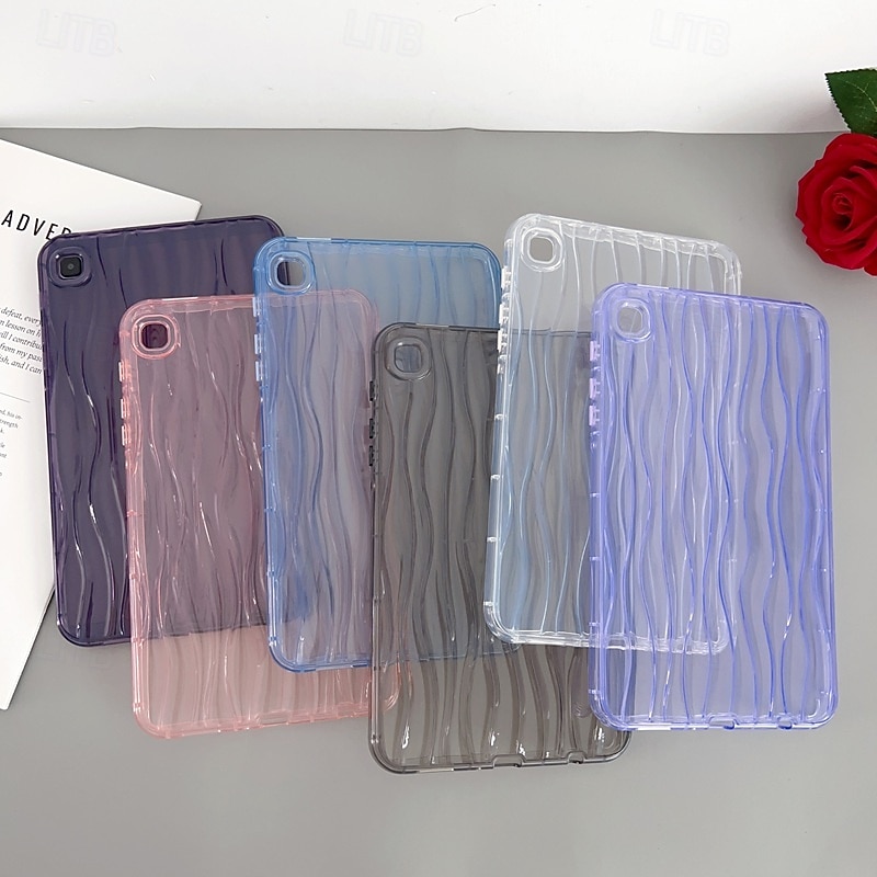 Tablet Case Cover For Samsung Galaxy Tab A9 8.7" S6 Lite 10.4" A8 10.5'' A7 Lite 8.7'' A9 Plus 11" Full Body Protective Shockproof Lines / Waves TPU 2025 - $13.99 –P1