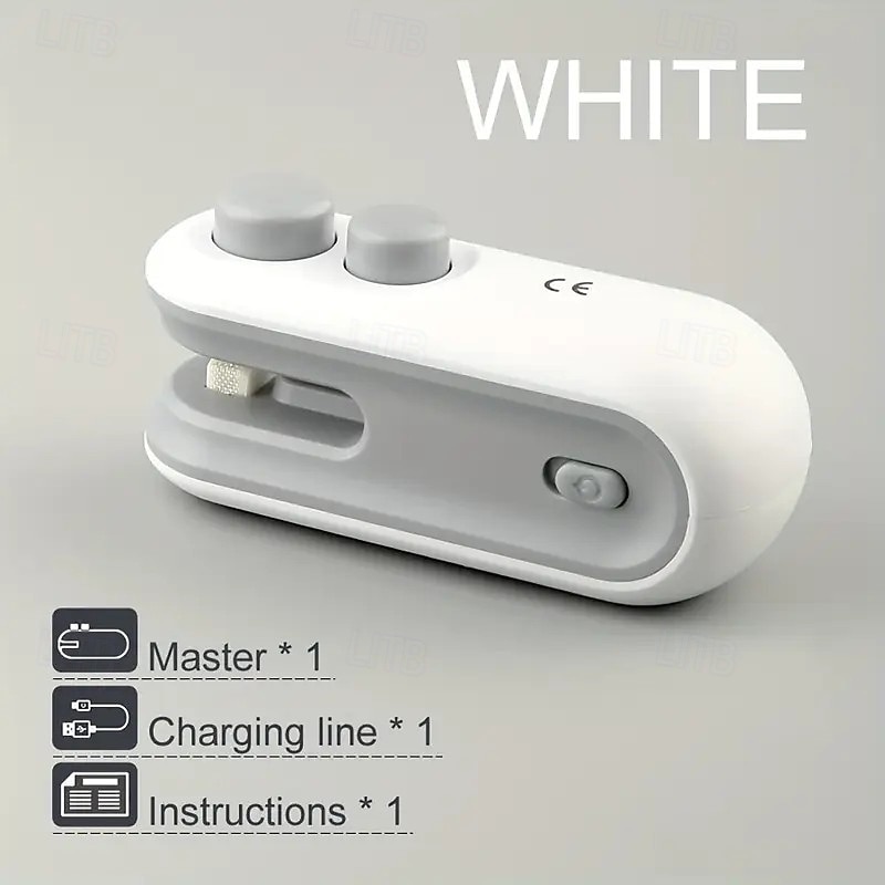 Machine à sceller les sacs avec batterie au lithium intégrée, machine à sceller les sacs portable rechargeable par USB pour snacks, chips, biscuits &Sacs en plastique – scelleuse portative avec de 2025 ? $10.99 –P6