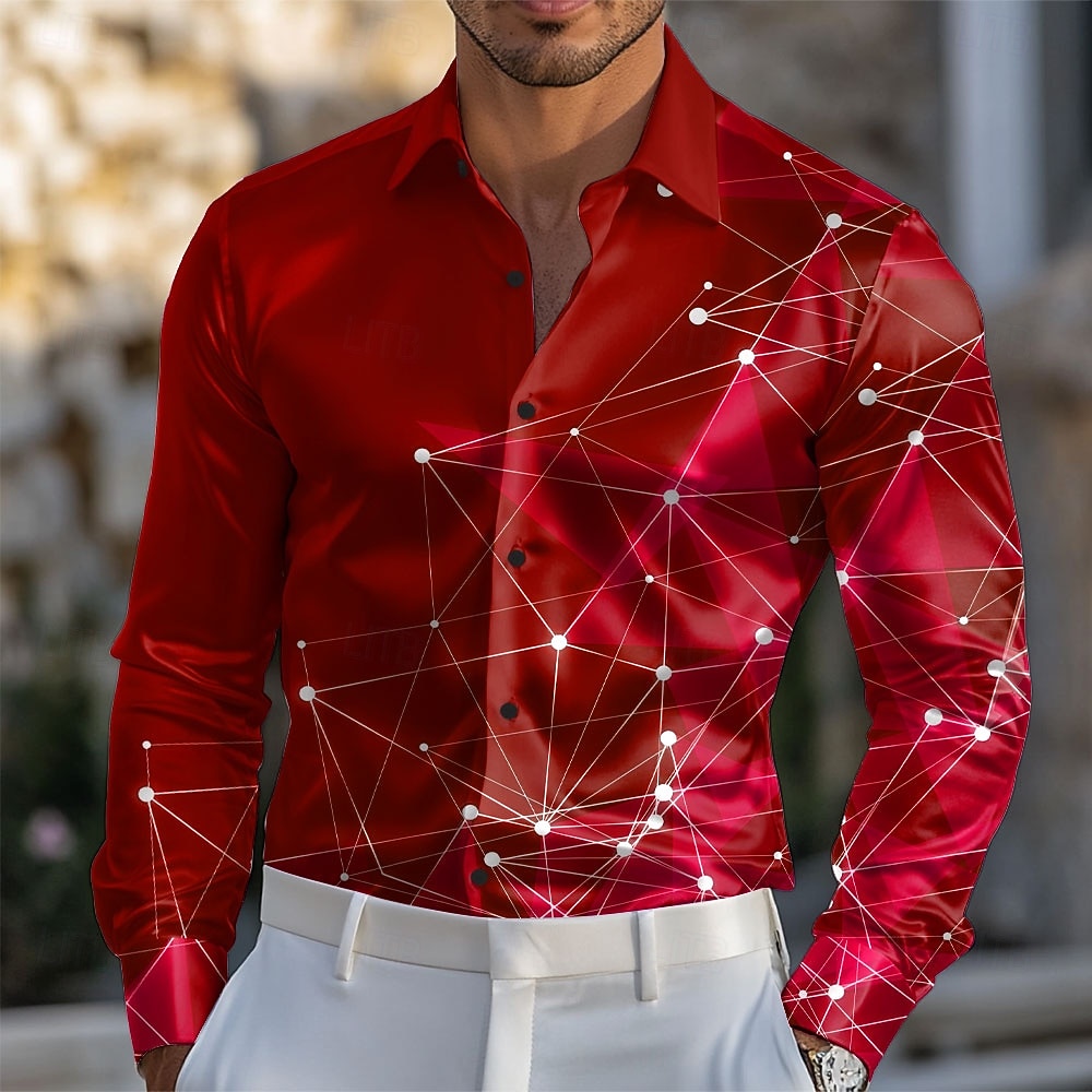 galaxy dress shirt Moon Stars Galaxy Harmony Men's Casual Long Sleeve Button Down Pocket Shirt