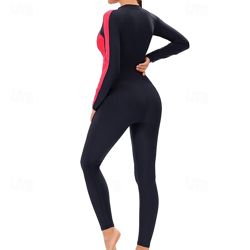 2026年 女性用 ラッシュガード 全身水着 ダイブスキンスーツ パッチワーク UPF50+ 速乾性 高弾性 長袖 スイムウェア サーフィン 潜水 シュノーケリング 夏  コレクション – $50.99 –P11