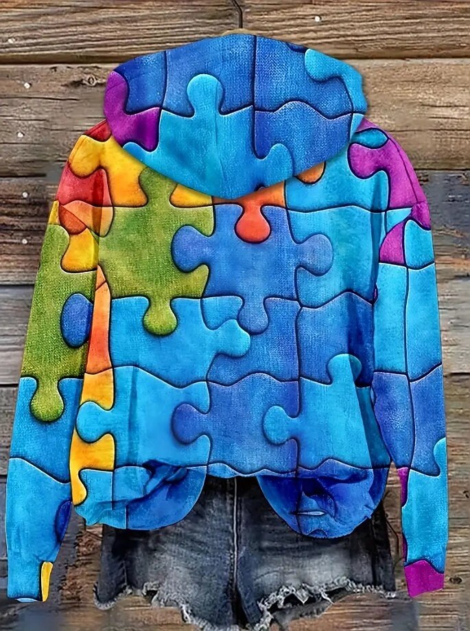 Womenska 3D Print Vintage Boho Hoodie Patchwork Hoodie Bluza Kwiatowa Pulower Bluza Elegancka Ciepła Aktywna Długi Rękaw Kaptur Ulica Codzienny Wyjazd Casual Sznurowany Wydruk Niebieski Wiosna Jesień 2025 - $26.99 –P4