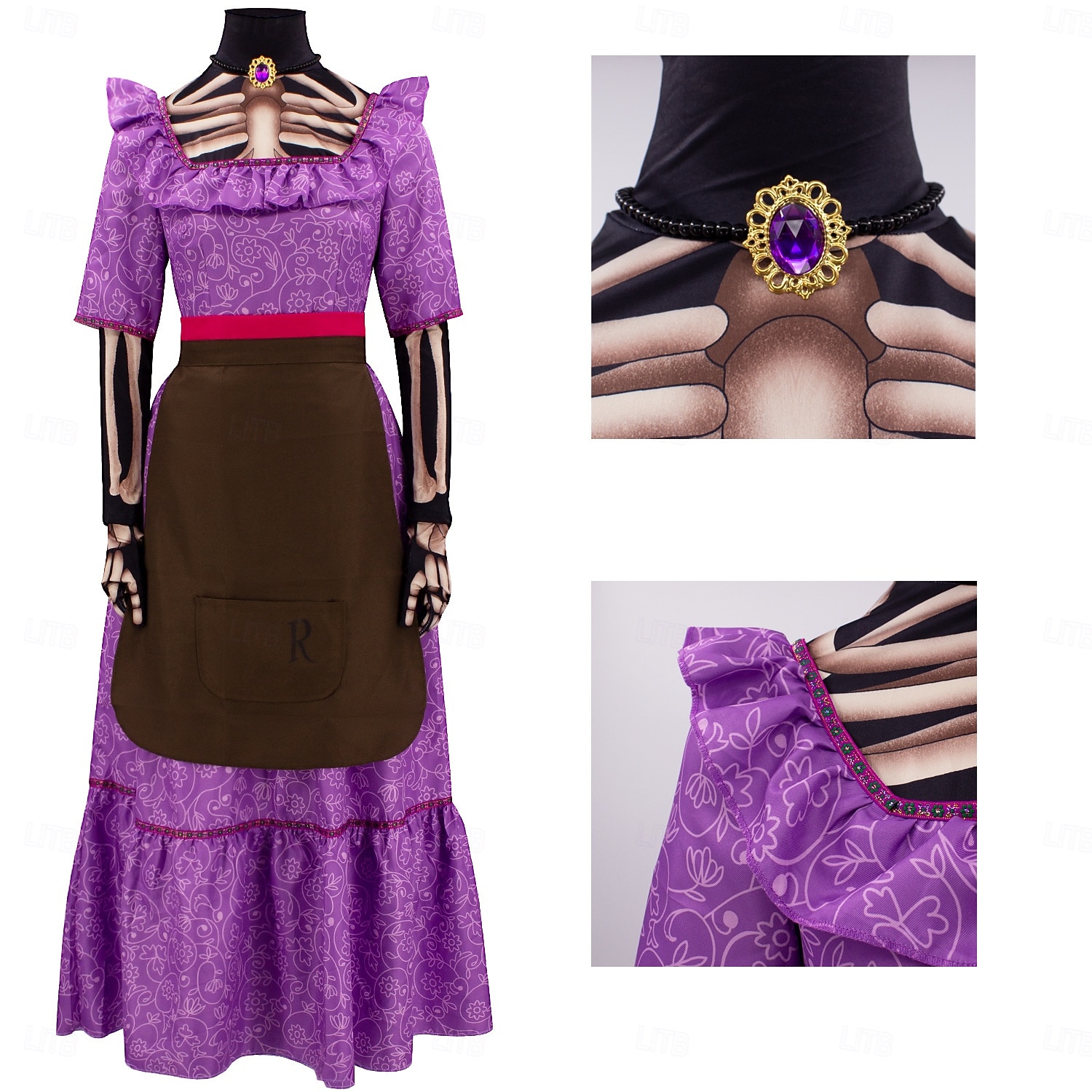 Cocco Imelda Rivera Vestito Costume Cosplay Cosplay Cosplay di film for Per donna Adulti Halloween Carnevale Performance Feste Halloween del 2025 a $83.99 –P6