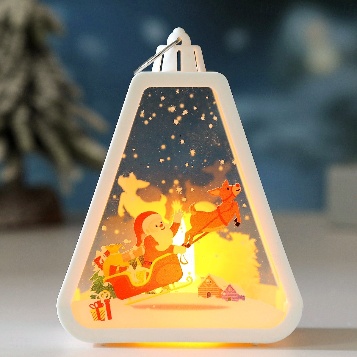 1 kpl 13 * 10 cm jouluinen led-elektroninen kynttilä retro-tuulivalo riippuva lyhty sisä- ja ulkokäyttöön kokoontumispöytäilmakehä koristevalo pieni lehtivalo ag10 * 3 paristoa 2025 - $3.49 –P7