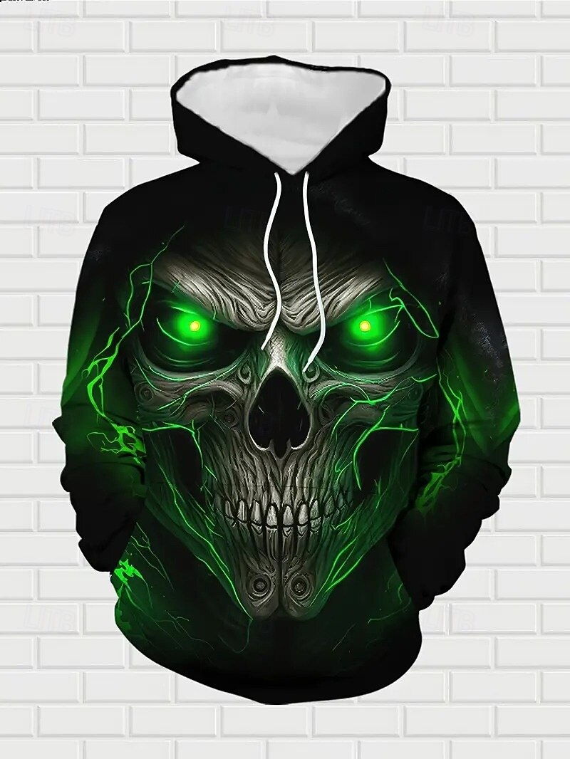 חג ליל כל הקדושים גולגולתשלד תלבושות קפוצ'ון אימונית אנימה 3D גרפי עבור לזוג בגדי ריקוד גברים בגדי ריקוד נשים מבוגרים האלווין (ליל כל הקדושים) קרנבל נשף מסכות הדפסת תלת מימד יום יומי\קז'ואל 2025 - $49.99 –P3