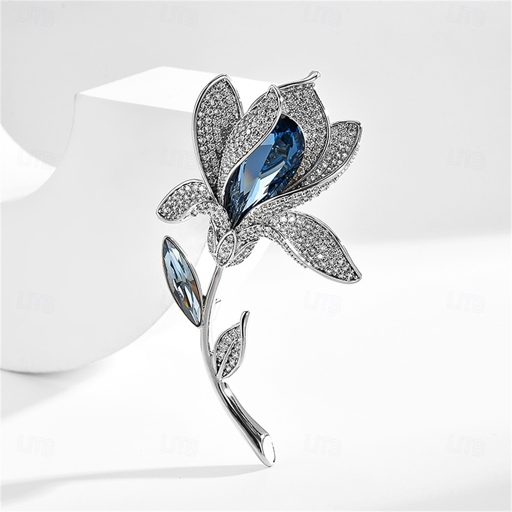 Spille Classico Retrò Fiore Elegante Moda Personalizzato Semplice Lusso Spilla Gioielli Argento Per Matrimonio Feste Regalo Fidanzamento Balli di fine anno Festival del 2025 a $34.99 –P2