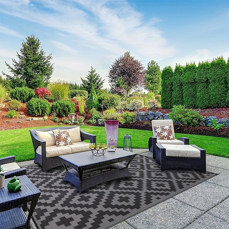 tappeto da esterno impermeabile per patio, tappeto da esterno reversibile in paglia di plastica, tappetini da campeggio per decorazioni da esterno, camper, cortile, terrazza, balcone, picnic del 2026 a $77.99 –P1