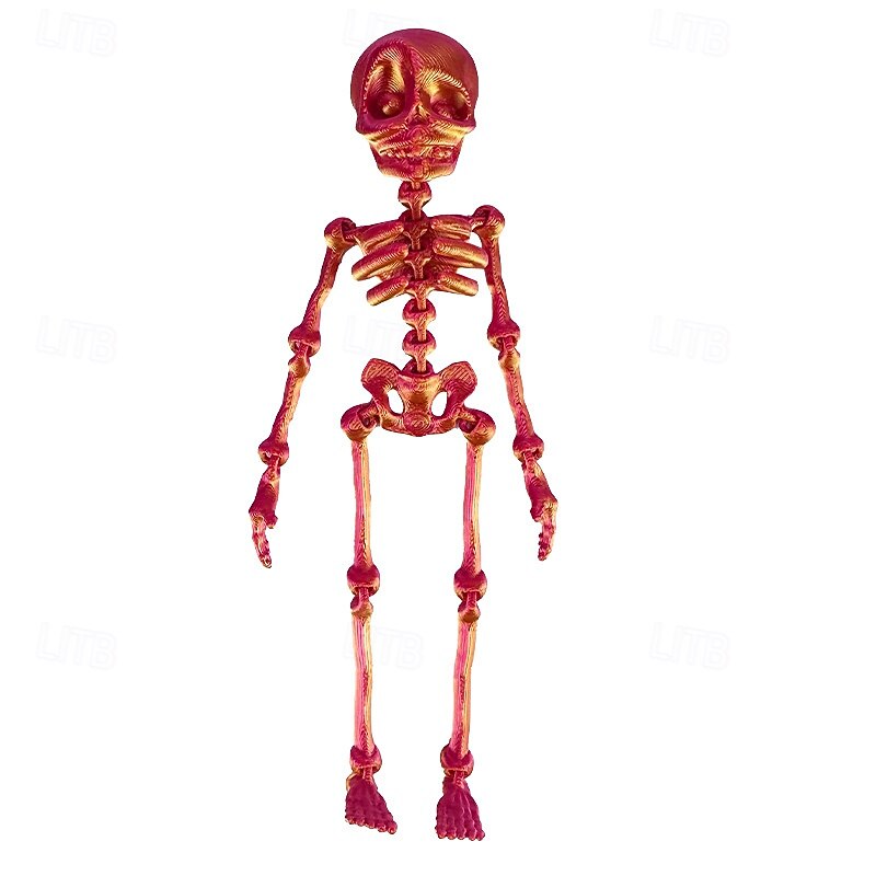 3D tištěné kostrové lidské klouby pohyblivé dětské halloweenské hračky kreativní samolepky na ledničku 2025 - $14.99 –P10