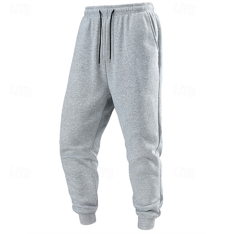 Men's Sweatpants Joggers Trousers Drawstring Pocket Elastic Waist Plain Comfort Sports Outdoor Daily Fashion Casual Black Light Grey Micro-elastic 2026 - $17.99 –P2