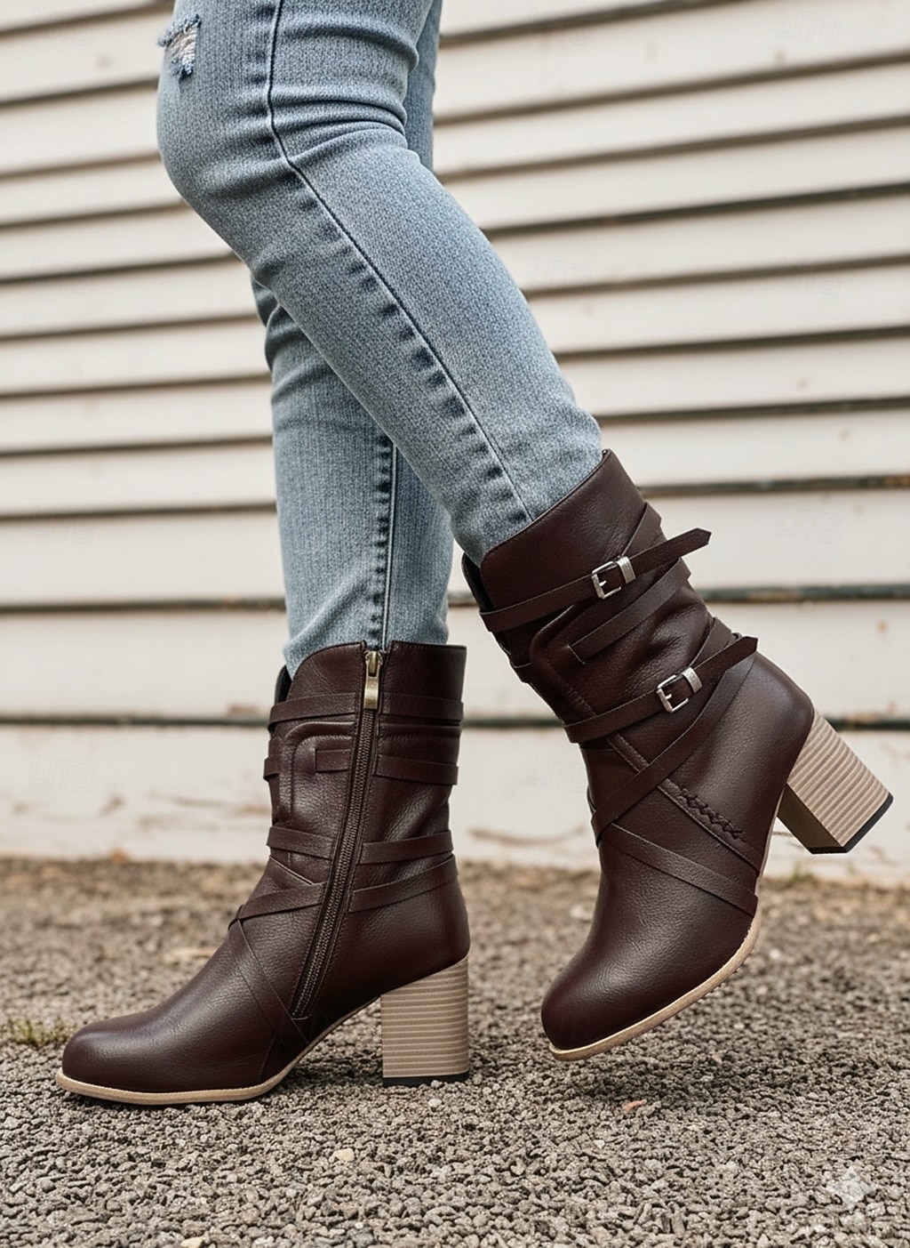 Damskie Botki Luźne buty Rozmiar plus Botki Botki Na zewnątrz Codzienny Botki Botki Sznurowane Wysoki Obcas Masywny obcas Okrągły palec u nogi Zabytkowe Codzienny Styl przemysłowy Skóra PU PU Zamek 2025 - $59.99 –P3