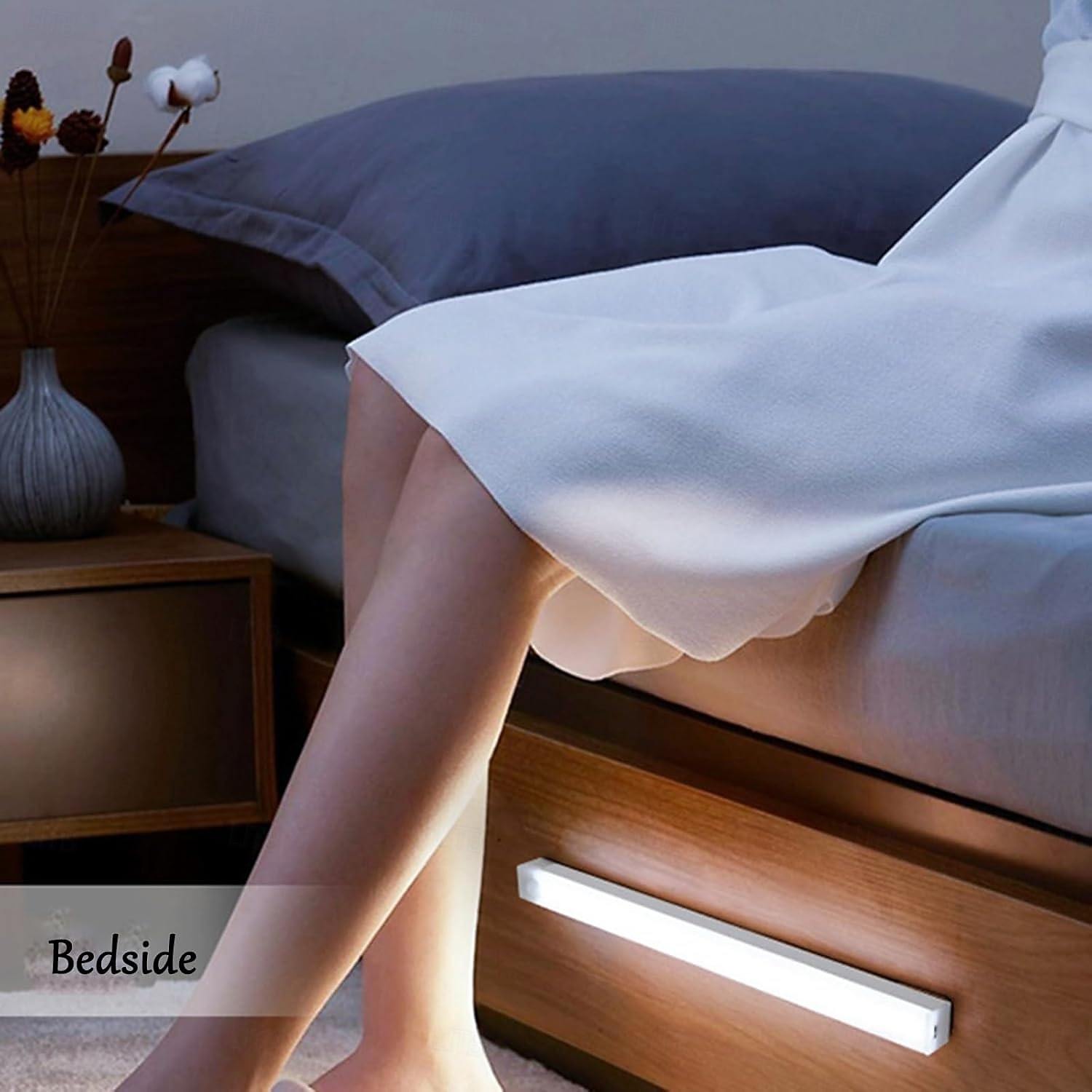 Lampe sous meuble, capteur magnétique intelligent sans perforation, lampes LED rechargeables, veilleuse magnétique sans fil à induction intelligente du corps humain pour cuisine, escaliers, de 2025 ? $14.99 –P3