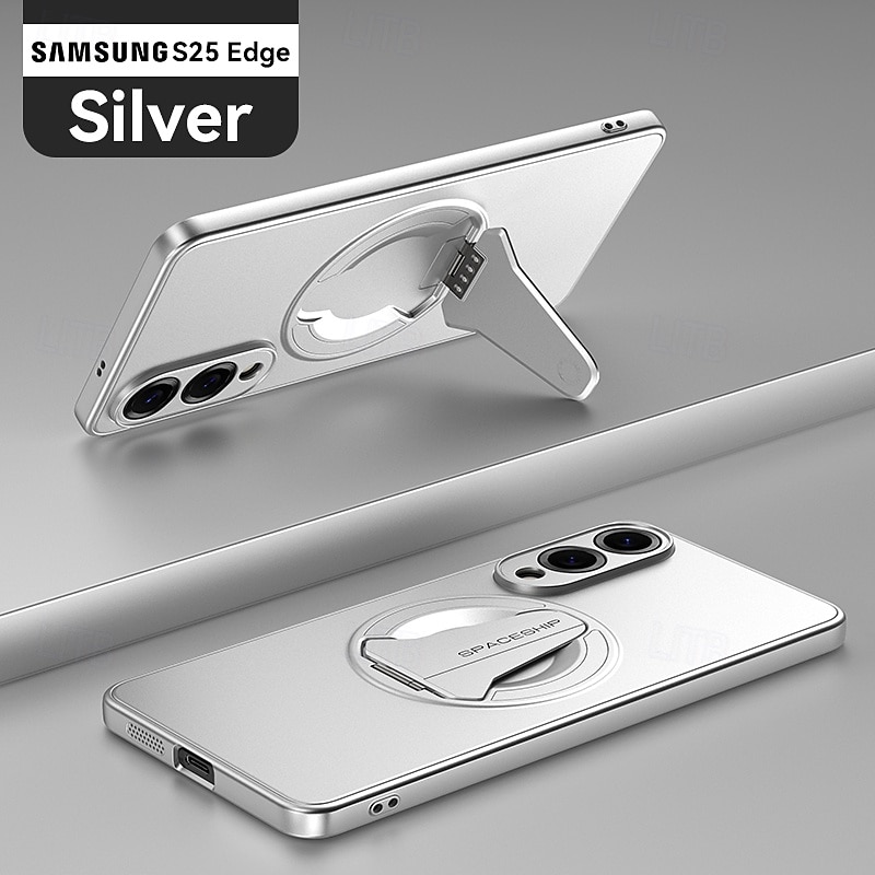 Phone Case For Samsung Galaxy S26 Plus S26 Ultra S25 Ultra Plus S25 Edge Back Cover Magnetic Adsorption with Stand Holder Magnetic Support Wireless Charging Retro PC 2026 - $17.99 –P4