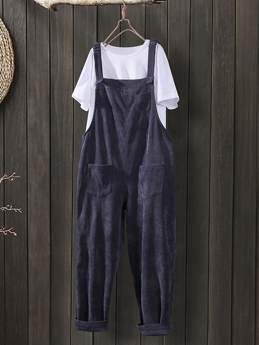 2025年 女性用 標準 全体 活発的 純色 ノースリーブ ポケット バケーション 日常 レギュラー ブラック ネイビーブルー ネービーブルー 春  コレクション – $29.99 –P7