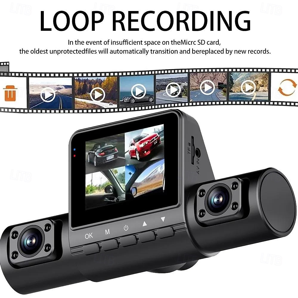 1080p Full HD / Boot automatic recording Car DVR  Wide Angle 2 inch Dash Cam with Loop recording / Fast recording / Video  photo 4 infrared LEDs Car Recorder 2025 - $46.99 –P1