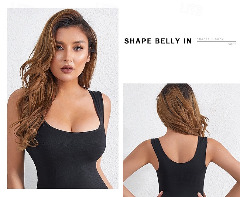 Mujer Normal Mono Corte Bodycon Color sólido Sin Mangas Sin Mangas Escote en U Deporte Diario Delgado Negro Caqui Beige Todas las Temporadas 2026 - $17.99 –P13