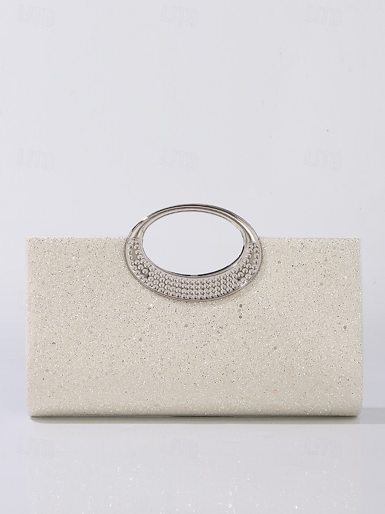 Damskie wieczór Bag Torebka wieczorowa Torebka z paskiem na nadgarstek Toby na ramię Skóra PU Impreza Wesele Cekin Łańcuszek Multi Carry Jednokolorowe Srebrny Czarny Szampański 2026 - $24.99 –P9