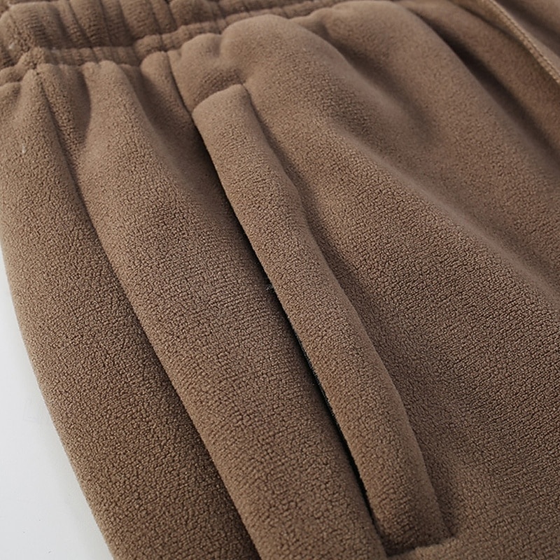 Herren Jogginghose Fleecehose Hose Winterhose Kordelzug Tasche Elastischer Bund Einfach Komfort Warm Sport im Freien Täglich Mode Lässig Schwarz Khaki Mikroelastisch 2026 - $28.99 –P5