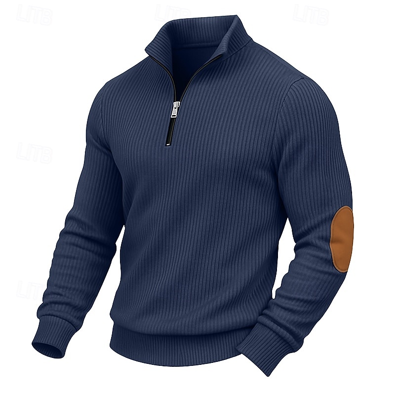 Ανδρικά Πουλόβερ Κοτλέ Φούτερ πουλόβερ με κουκούλα και πουλόβερ Κάνε στην άκρη Φούτερ με φερμουάρ Σομόν Μαύρο Λευκό Πράσινο Χακί Βαθυγάλαζο Όρθιος γιακάς Σκέτο Κουρελού Με Υφή 2026 - $24.99 –P6