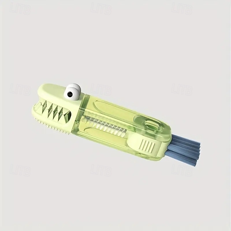 Cepillo de limpieza de cocodrilo 3 en 1 con cepillos de fregado intercambiables, juego de cepillos para limpiar grietas, para espacios reducidos entre biberones, vaso apto para biberones, ranuras y 2025 - $6.49 –P10
