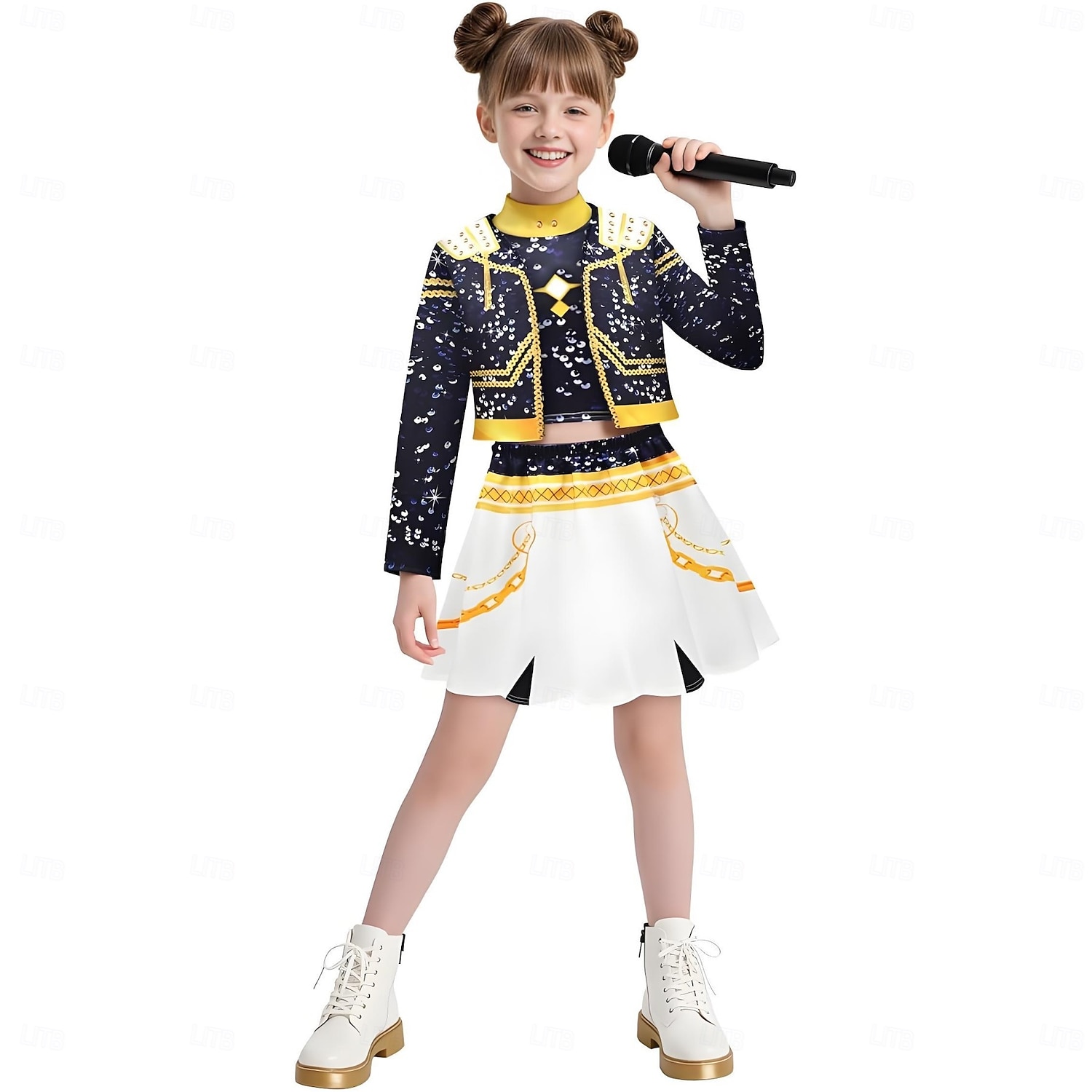 Korean Idol Inspired Pop Star Outfits Movie Fashion Cosplay Costume Virtual Idol Movie Cosplay for Girls' Kids Halloween Carnival School Performance 2025 - $37.99 –P2