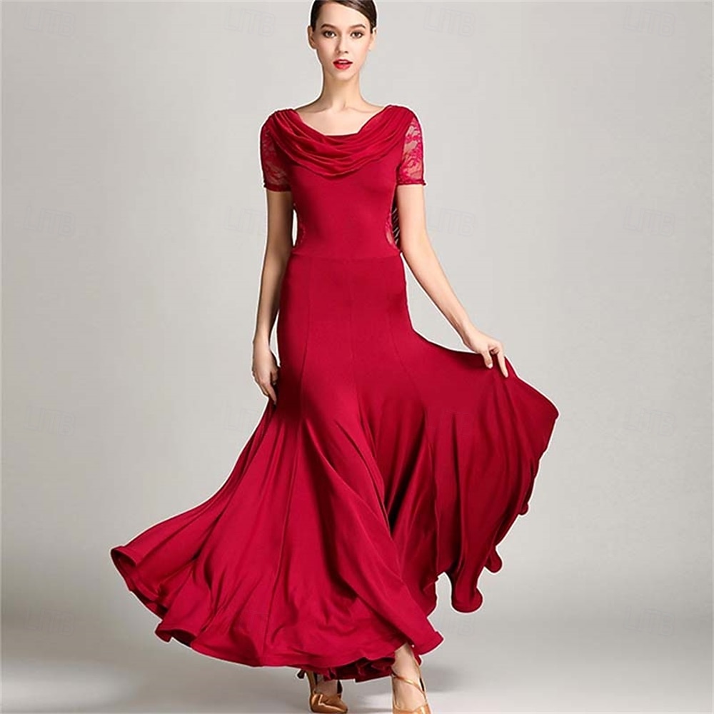 costume da ballo moderno da donna, costume da ballo da sala, abito da grande swing del 2026 a $105.99 –P5