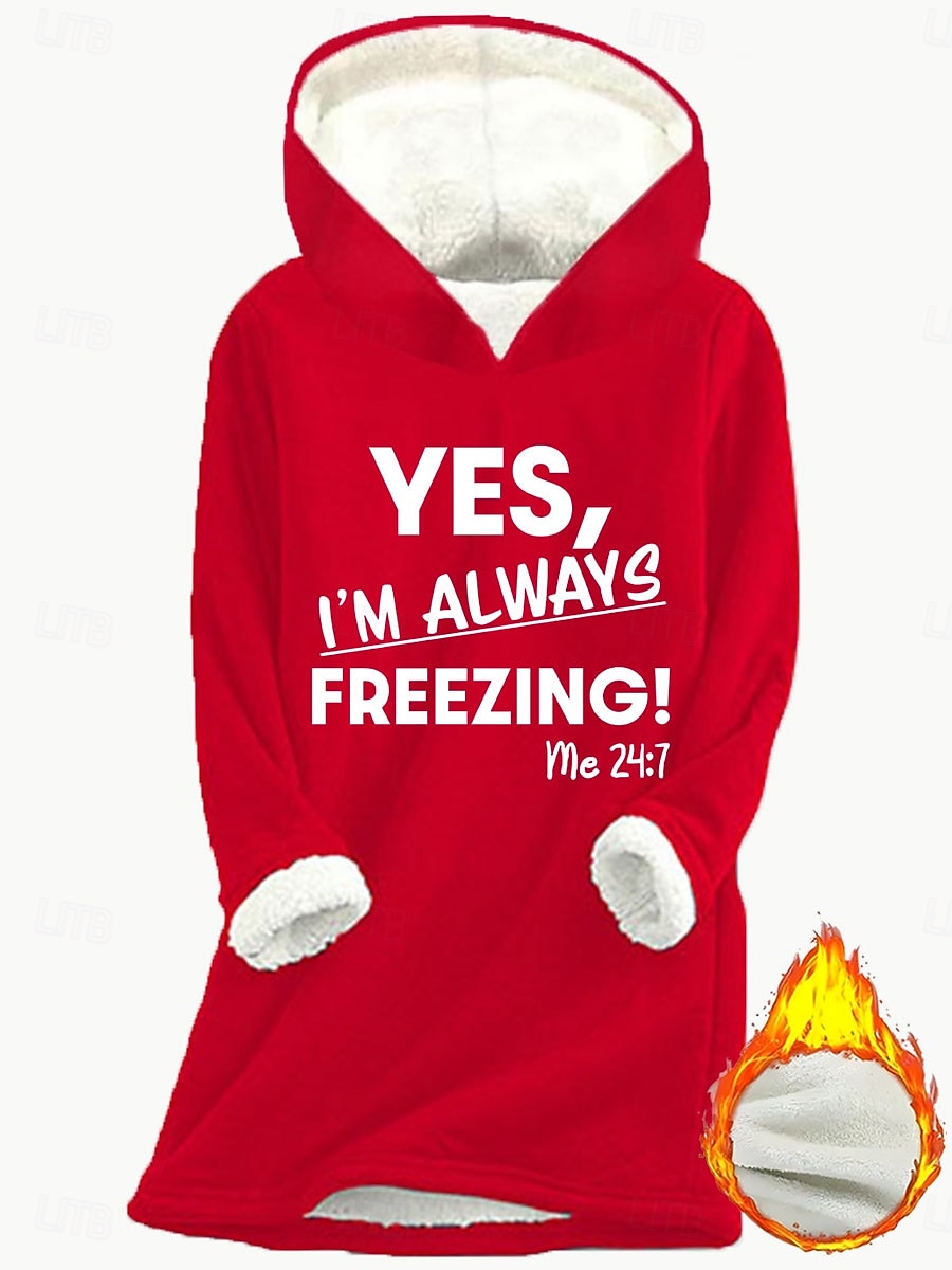 női pulóver pulóver polár levél utcai mindennapi ruha nyomtatás alkalmi kényelmes pulcsi hosszú ujjú mikroelasztikus ősz tél ősz &amp; téli kényelmes lélegző puha anyagból 2025 - $28.99 –P7