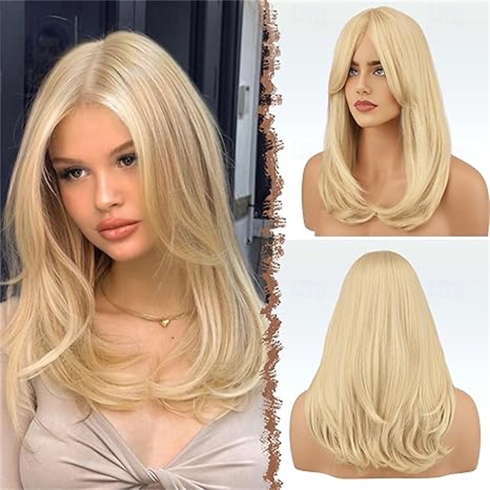 Wigs with Bangs for Women Synthetic Natural Looking Long Layered Straight Auburn Hair Wig for Women Daily Party Use 18 inch 2025 - $22.99 –P7