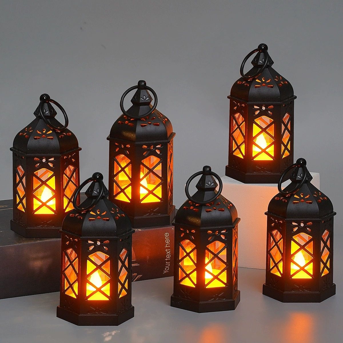 6pcs Christmas Retro Lantern LED Candle Light Battery Powered Creative Lantern for Halloween Christmas and New Year Holiday Party Bedroom Living Room Window Bar Decorations 2025 - $23.99 –P2
