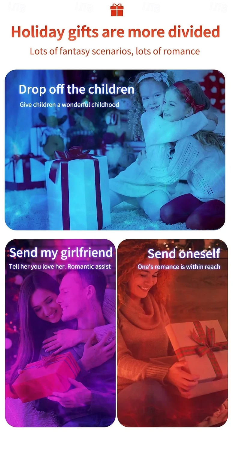 USB LED Projector Night Light Aurora Starry Sky Water Ripple Dynamic Atmosphere Lamp for Bedroom Living Room Decor Holiday Valentine's Day Gift 2026 - $18.99 –P8