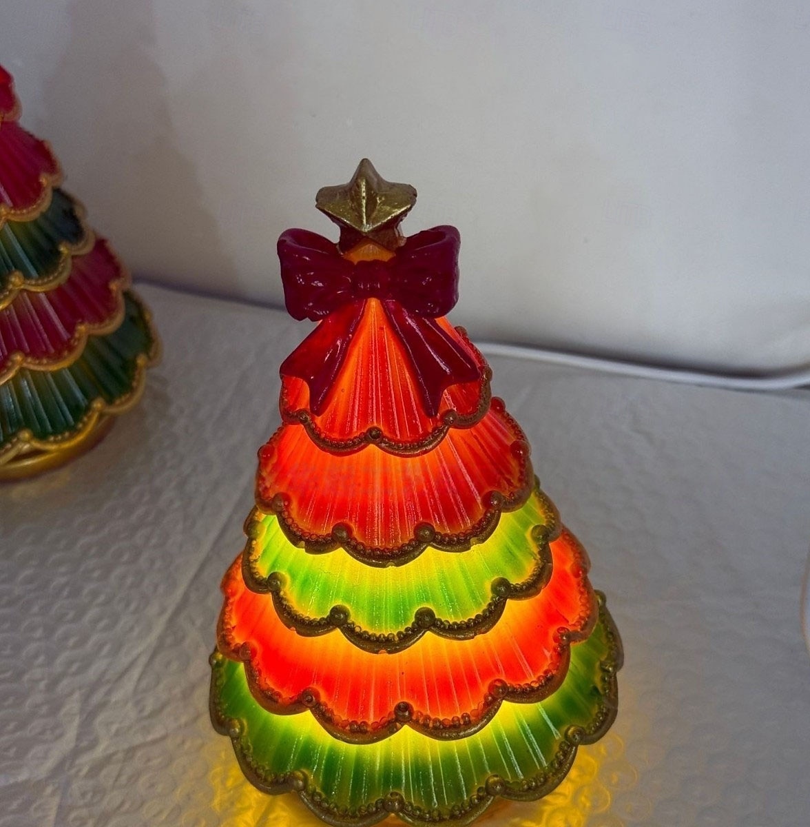 Colorful Gradient Christmas Tree Decorative Lights Creative Holiday Atmosphere Glowing Ornament Christmas Home Desktop Decor 2025 - CAD $32.99 –P4