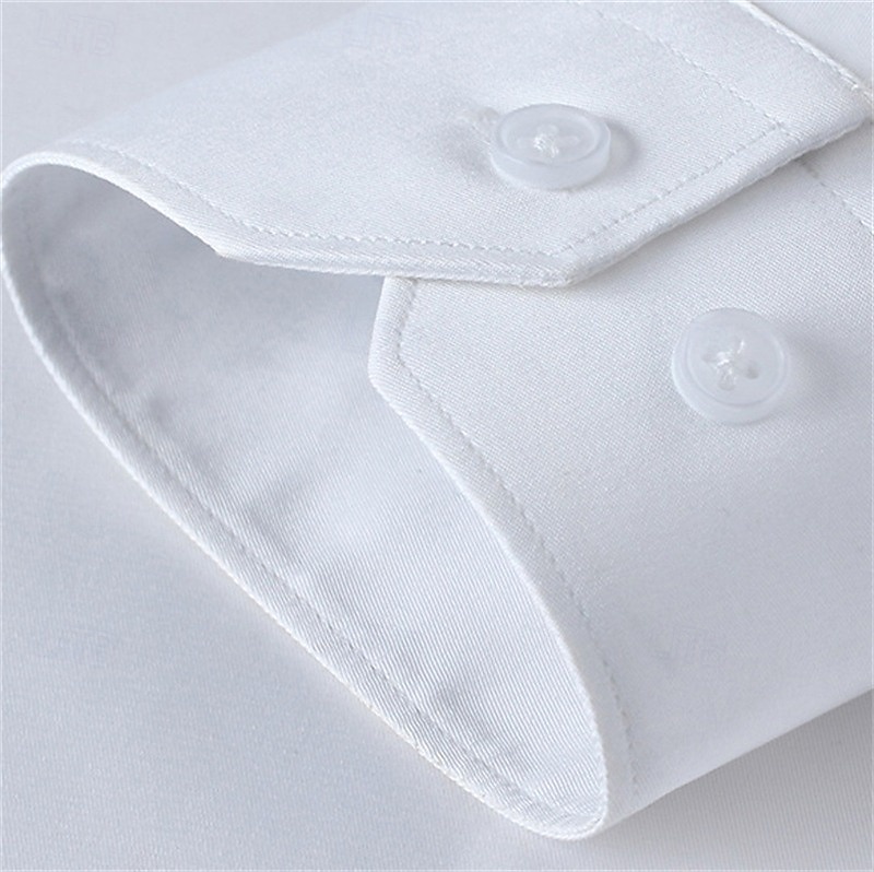 Men's Shirt Dress Shirt Non Iron Shirt Button Up Shirt Plain Formal Wedding Wine+Blue White+Black White+Blue Orange+Black Long Sleeve Lapel Spring &  Fall All Seasons Clothing Apparel 2025 - $29.99 –P12