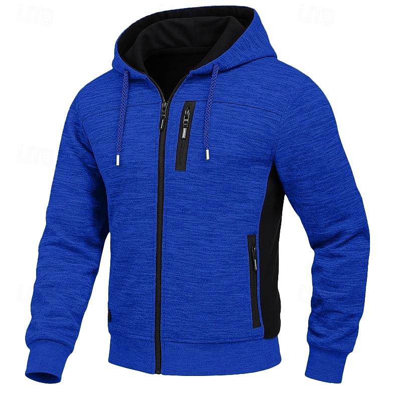 Homme Sweat à capuche Sweat à capuche zippé intégral Sweat à capuche en polaire Sweat à capuche tactique Noir Blanche Vert Véronèse Rouge Bordeaux bleu marine À capuche Uni Fermeture éclair Sport de 2025 ? $23.99 –P9