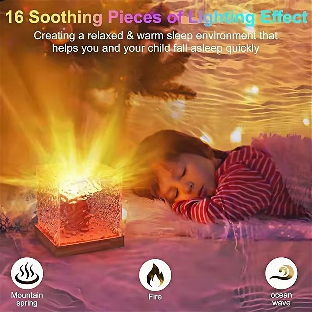Ocean Wave Projector Light USB, 16 Colors Gradual Rotating Water Lamp with Remote Control, Beach Decor Sea Themed Northern Lights Projector for Office Bedroom Bar Restaurant 2026 - $26.99 –P10