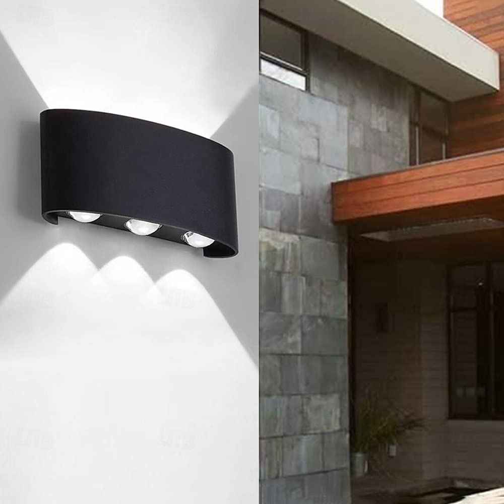 3-свет 17см светодиодные настенные светильники геометрический дизайн водонепроницаемые наружные настенные светильники современный минималистский стиль алюминий гостиная спальня коридор настенный светильник ip65 85-265v 2025 - $33.99 –P5