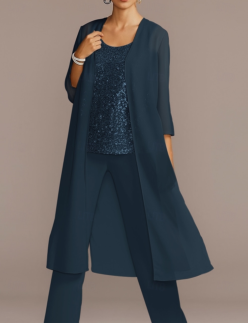 Chiffon 3/4 Sleeve Shrugs Cape  For Party Evening Mother of Bride  Wedding Guest Simple Pure Color Wedding Wraps dress to impress 2025 - CAD $57.99 –P13