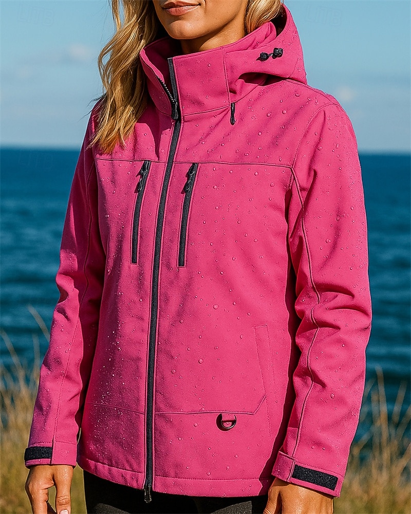 Women's Hiking Jacket Fleece Jacket Winter Coat 3 in 1 Jacket Winter Autumn / Fall Outdoor Waterproof Windproof Top Black White Yellow Pink Blue 2026 - $31.99 –P1