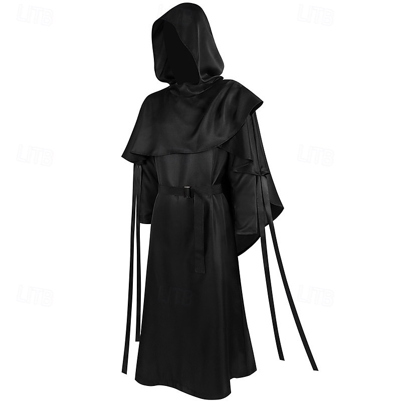 Retrò Vintage Medievale Rinascimento Vestaglia Mantello con Cappuccio Costumi da mago Monaco Costume Per uomo Fantasia Halloween Carnevale Performance LARP Fiera Rinascimentale Adulti Cintura Costume del 2026 a $37.99 –P2