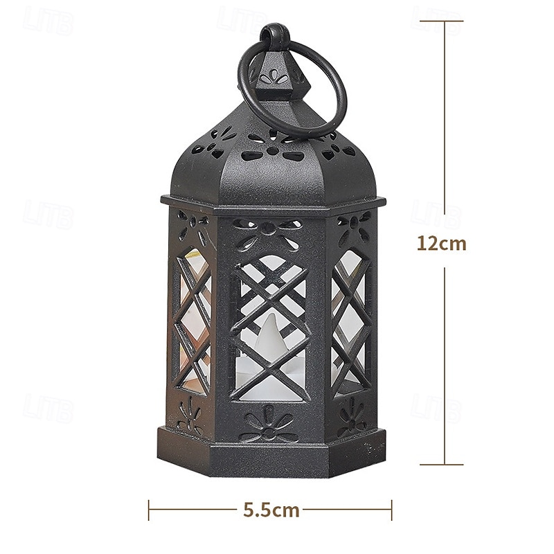 6pcs Christmas Retro Lantern LED Candle Light Battery Powered Creative Lantern for Halloween Christmas and New Year Holiday Party Bedroom Living Room Window Bar Decorations 2025 - $23.99 –P13