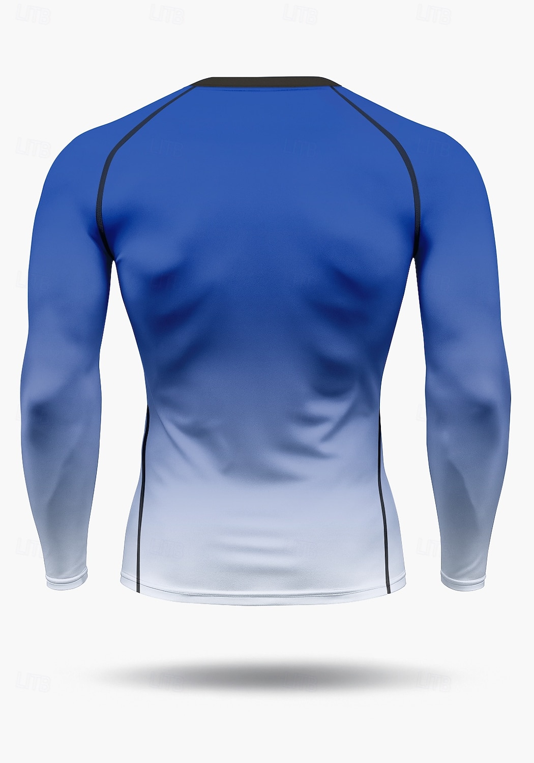 Homme T-shirt de compression T-shirt de course Impression 3D manche longue Couche de base Dégradé Séchage Rapide Compression Power Flex Évacuation de l'Humidité Entraînement en salle Entraînement de 2025 ? $14.99 –P2