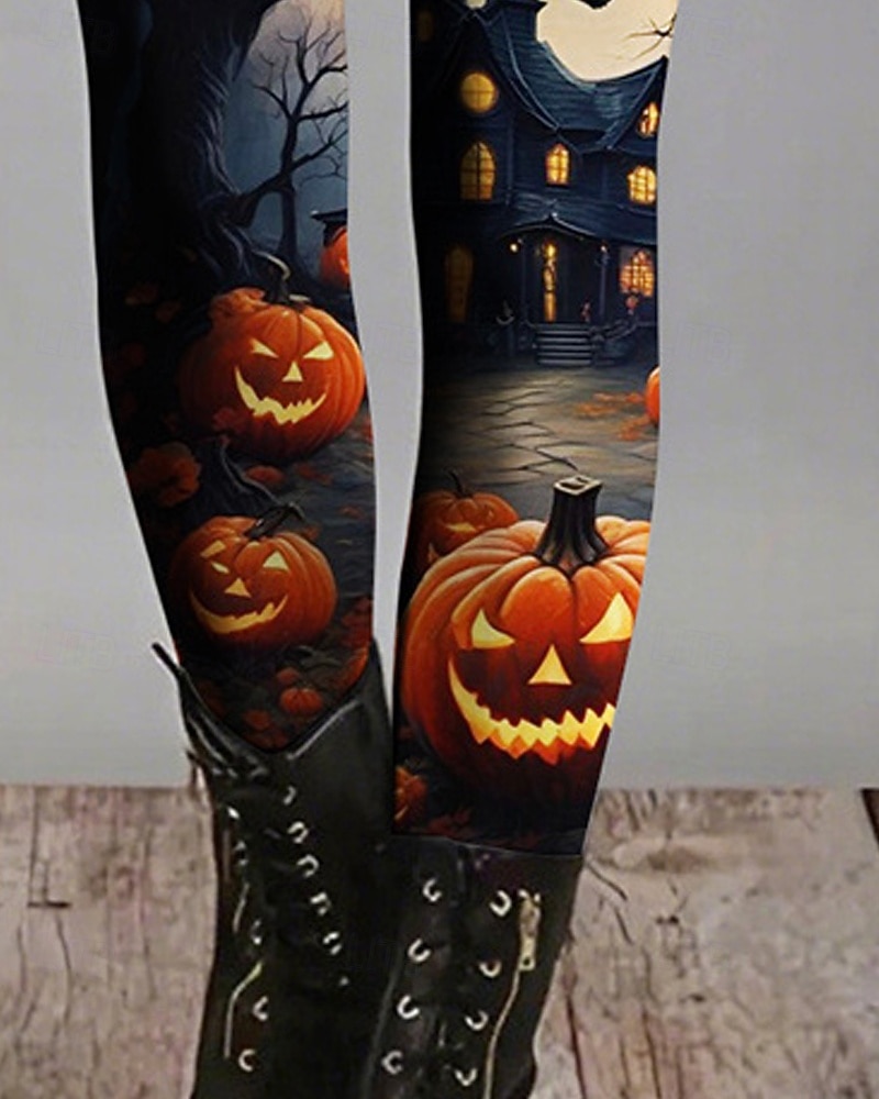 Női Leggingek Kényelmes leggings Alap Alkalmi Teljes hossz Magas derékPantsMindszentek napja Grafika Nyomtatás Melegen tartani Kényelmes Nyúlós Vakáció Hétköznapi Napi Narancssárga Ősz Tél 2025 - $21.99 –P3