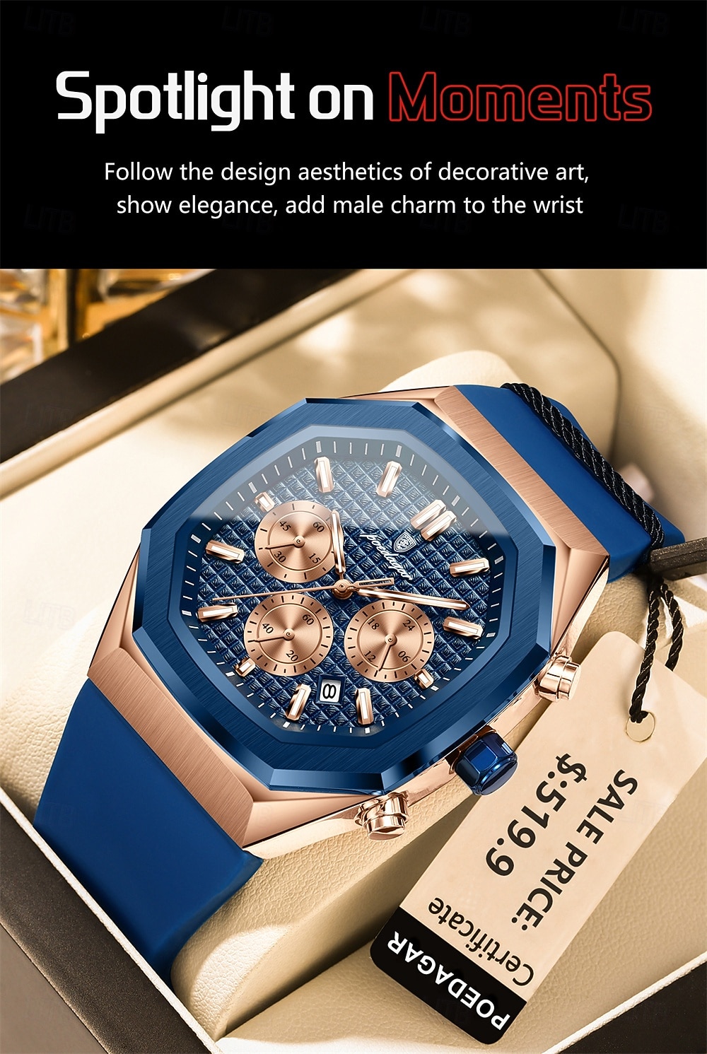 Business Watch Gift for men Waterproof Luminous Chronograph Date Man Wristwatch Silicone Strap Quartz Men's Watches 893 2026 - $34.99 –P5