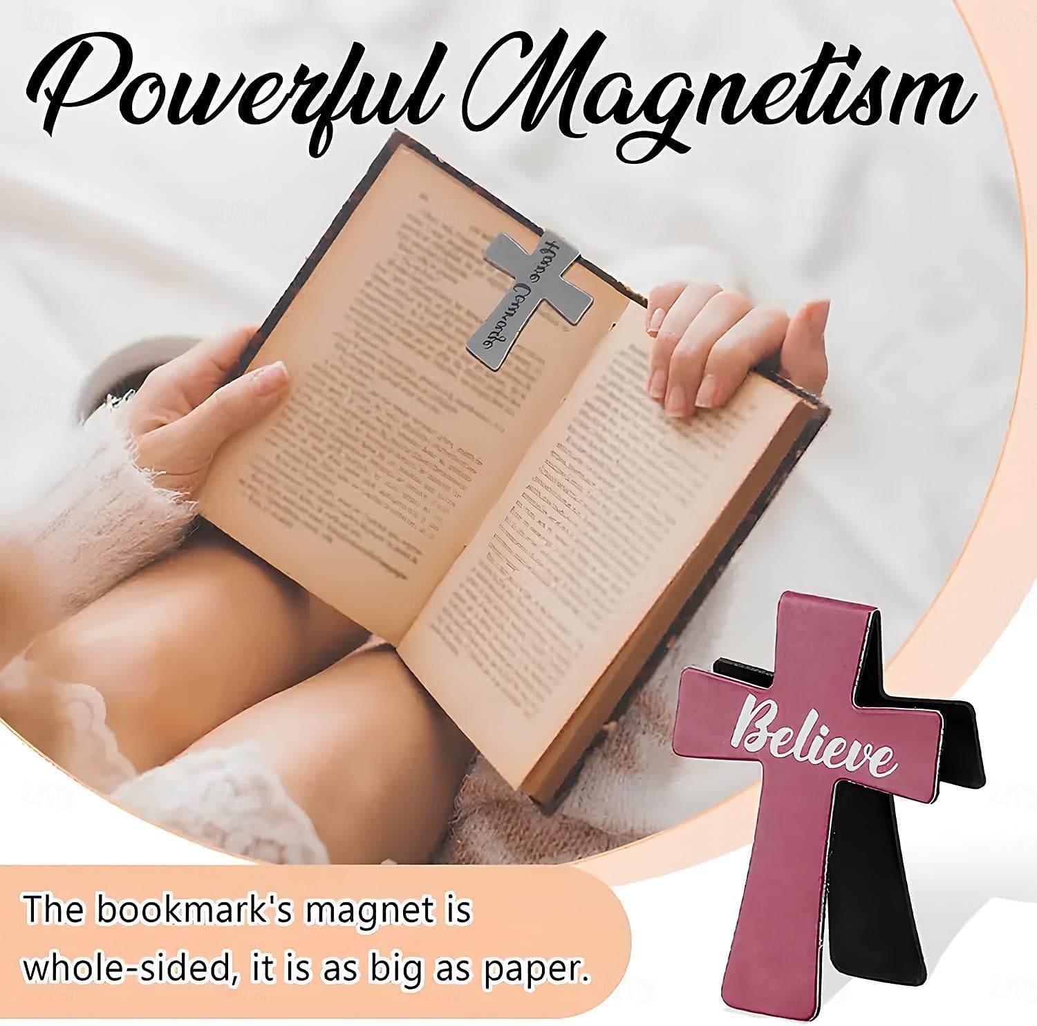 Marcadores magnéticos con forma de cruz (12, 16 y 24 unidades), ideales para el estudio bíblico, lectores, profesores y estudiantes. 2025 - $9.99 –P11