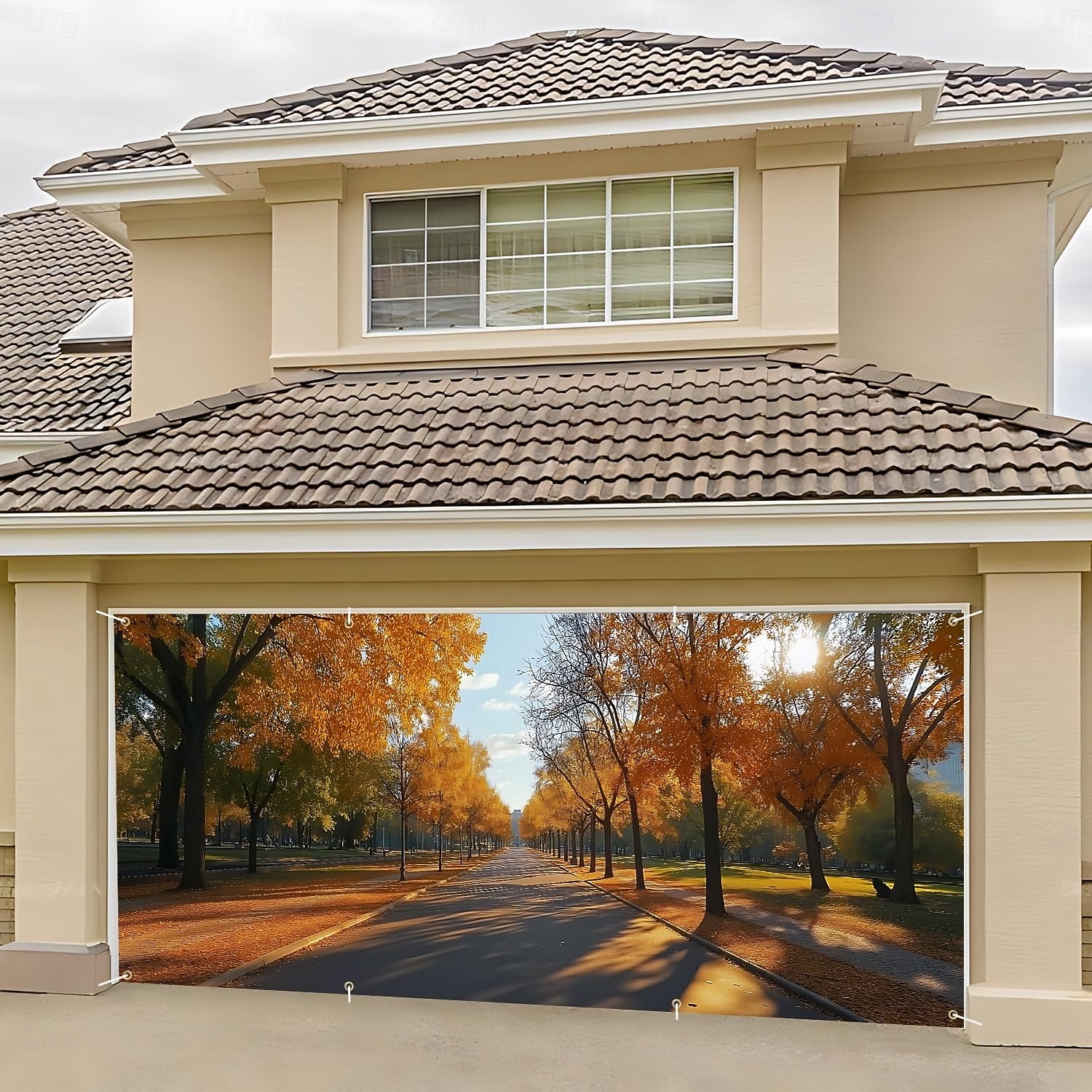 arazzo Copertura per porta del garage Grande appeso Foglia Vite Colorato Arte Da serata All'aperto Sfondi di ripresa Porta d'ingresso Decorazioni Parete Porta Sfondo del 2026 a $29.99 –P6