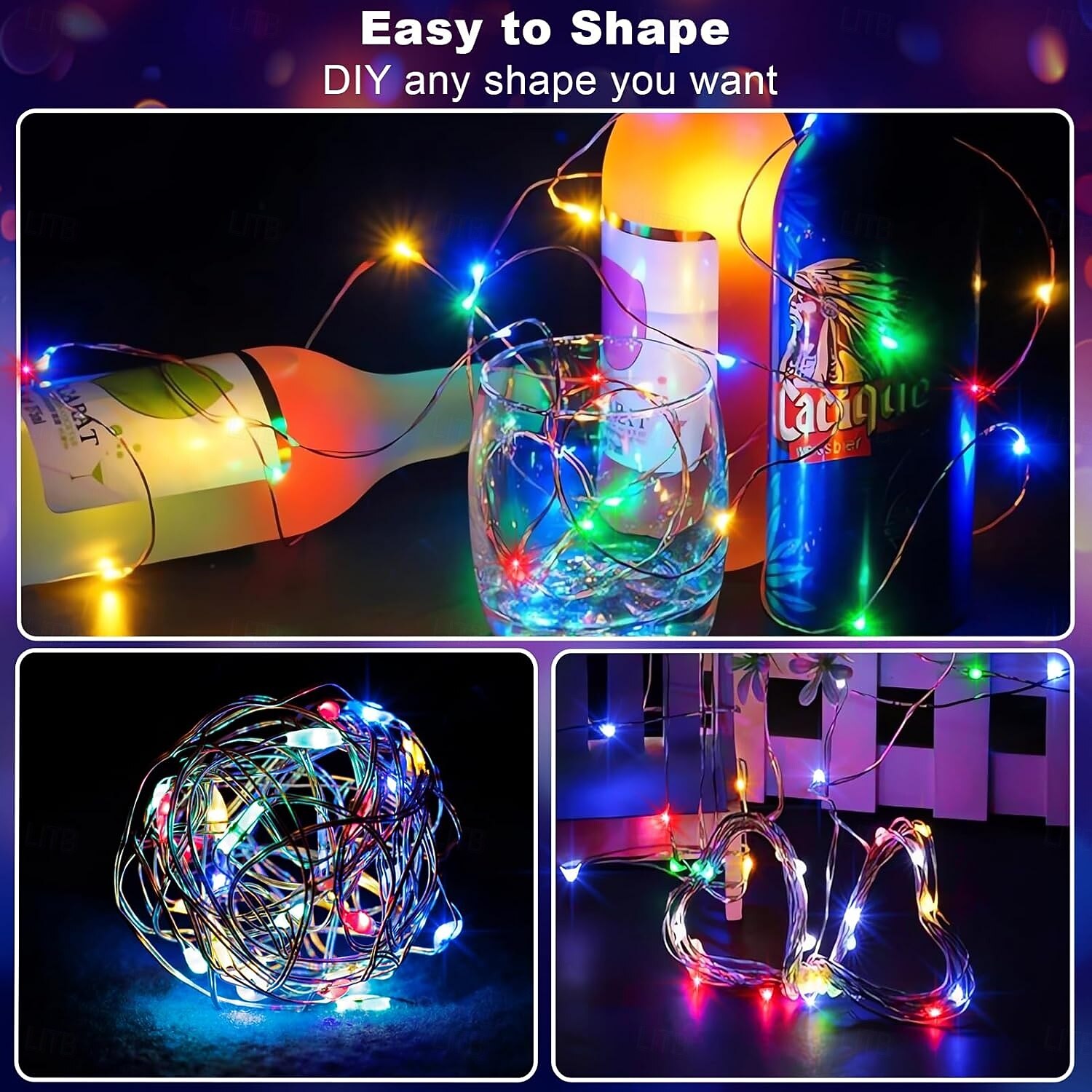 2026年 2個 20M/66FT 200 LEDビーズ ハロウィン 結婚式 パーティー 祭り フェアリーストリングライト 室内外使用 祭りデコレーションライトストリング AAA防水バッテリーボックス リモートコントロール  コレクション – $23.99 –P11