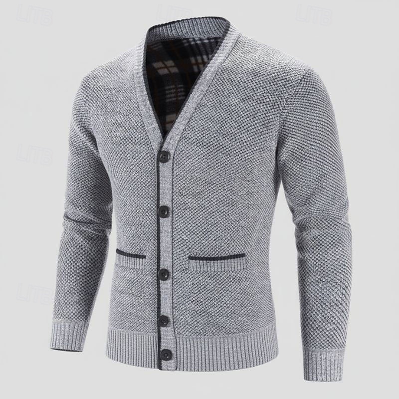 Per uomo Felpa Cardigan Maglione in Pile Maglia Lavorato a maglia Tinta unica Scollo a V Elegante Quotidiano Abbigliamento Inverno Rosso Blu S M L del 2026 a $31.99 –P2